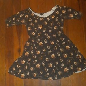 Forever 21 Black Floral Fitted Mini Dress